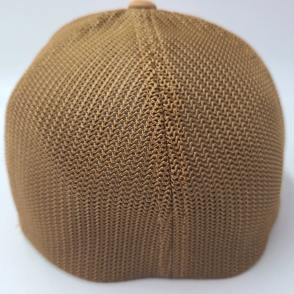 Konza Prairie Hat Fitted (Seems S-M) Mesh Brown Patch Kansas Biological Station